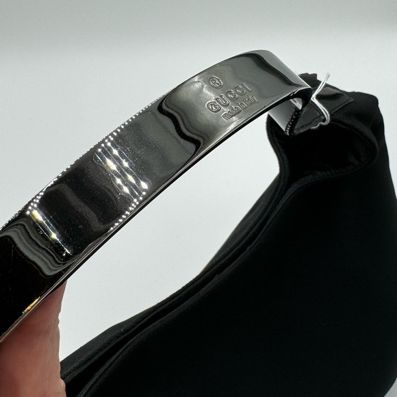 Gucci-Authentic- Hobo Black Canvas, leather / metal strap - Picture 2 of 12